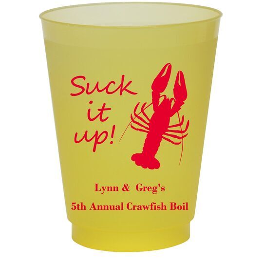 Crawfish Suck It Up Colored Shatterproof Cups